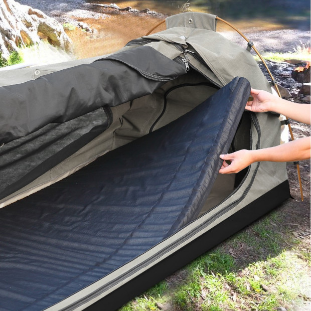 Canvas Dome Swags Free Standing In Grey Image 4