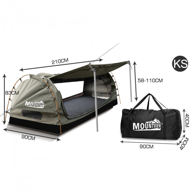 Canvas Dome Swags Free Standing In Grey Image 6