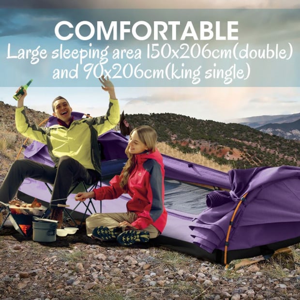 Purple Double Swag Tent Image 4