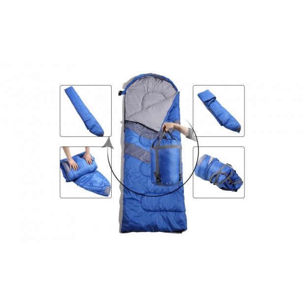 Micro Compact Design Thermal Sleeping Bag Blue Image 5
