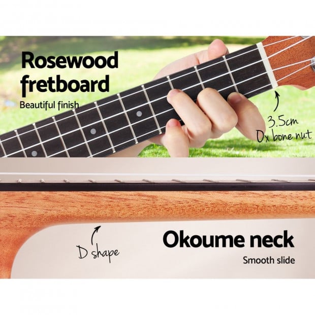 23 Inch Concert Ukulele Mahogany Ukeleles Uke Hawaii Guitar Image 7