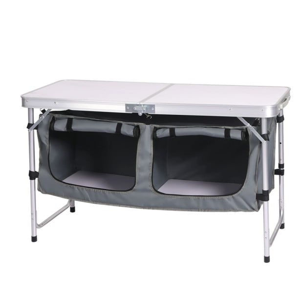 Folding Camping Table Aluminium Portable Outdoor Storage Organizer
