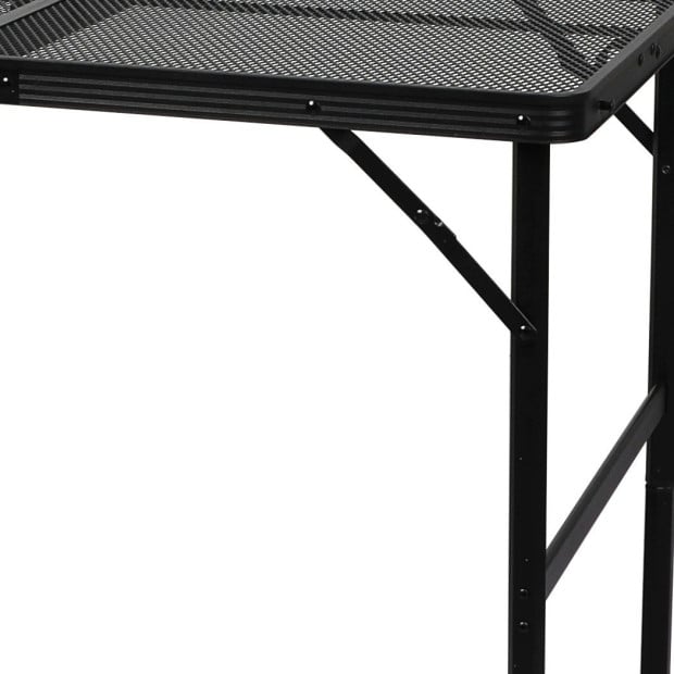 Grill Table BBQ Camping Outdoor Foldable Portable Picnic Black Image 5