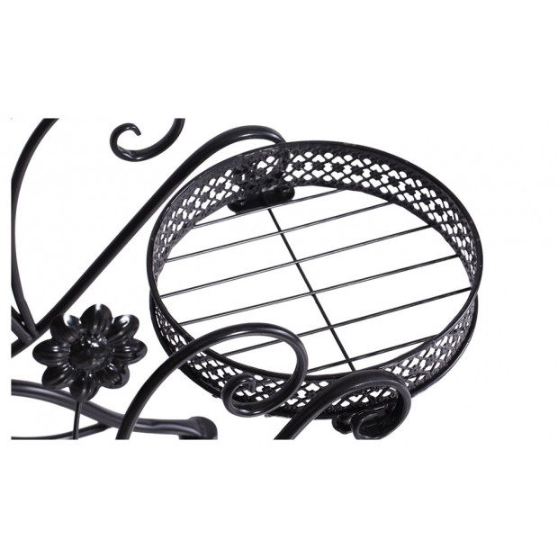 Metal Outdoor Indoor Pot Plant Stand Garden Decor Flower Rack Black Image 4