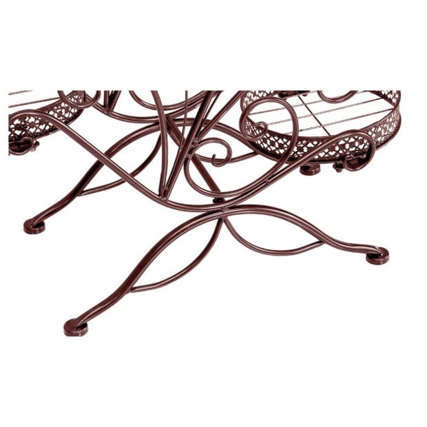 Flower Shape Metal Plant Stand 3 Planter Pot Image 4