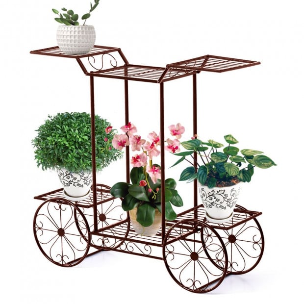 Bronze Outdoor Indoor Pot Plant Stand Garden Decor Flower Rack