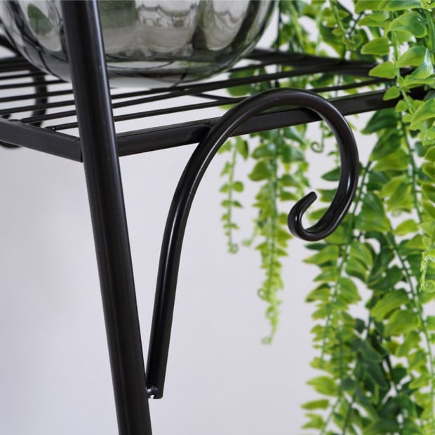 Flower Plant Stand Multi Tier Metal Black Colour Image 4