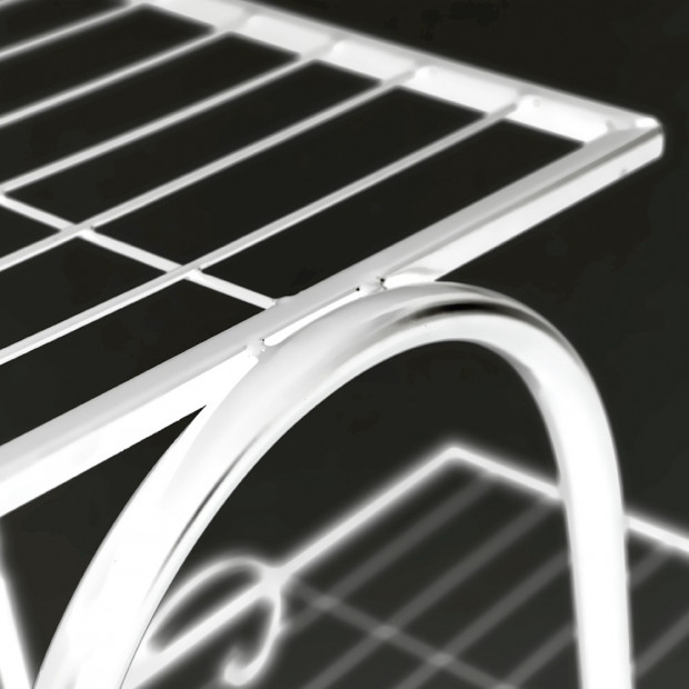 Flower Plant Stand Multi Tier Metal White Colour Image 4