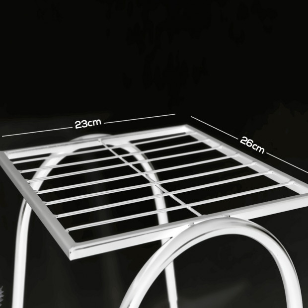 Flower Plant Stand Multi Tier Metal White Colour Image 5