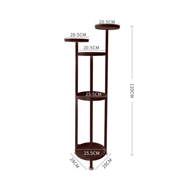 Plant Stand Outdoor Indoor Flower Pots Rack Garden Shelf Black 120CM Image 3