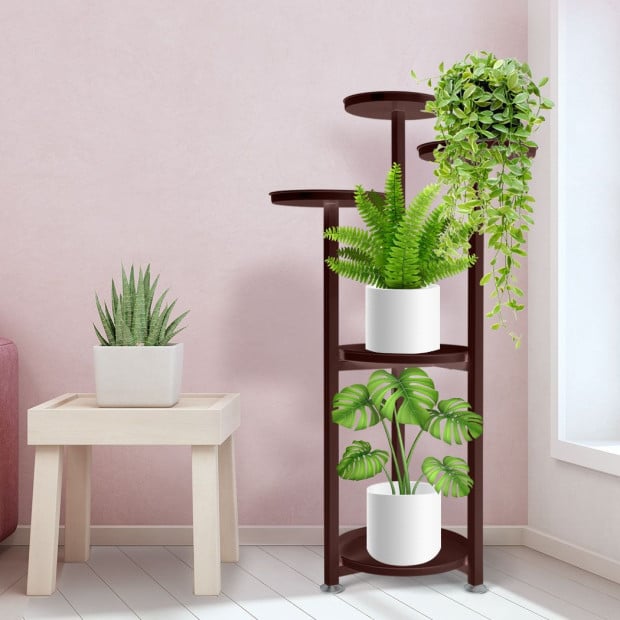 Plant Stand Outdoor Indoor Flower Pots Rack Garden Shelf Black 100CM Image 8