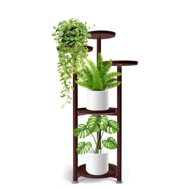 Plant Stand Outdoor Indoor Flower Pots Rack Garden Shelf Black 100CM