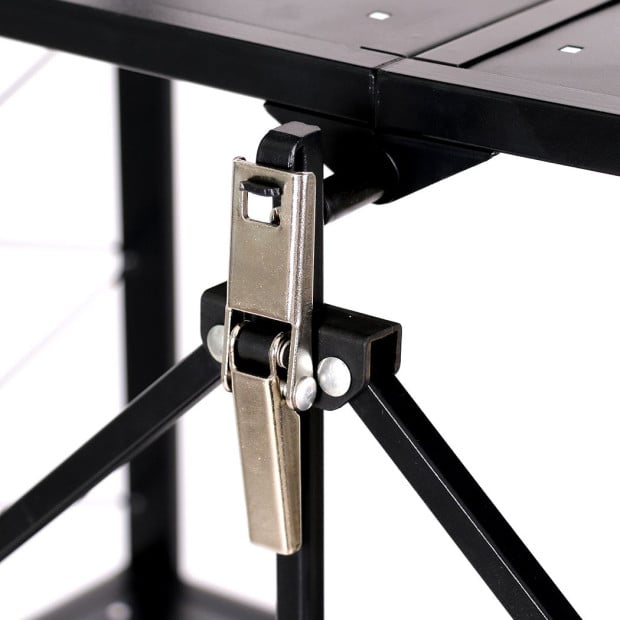 Foldable Storage Shelf Display Rack Bookshelf Wheel Collapsible Image 5