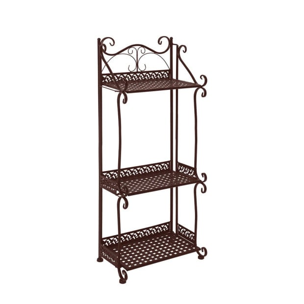 Plant Stand 3 Tier Outdoor Indoor Metal Flower Pot Rack Shelf Bronze