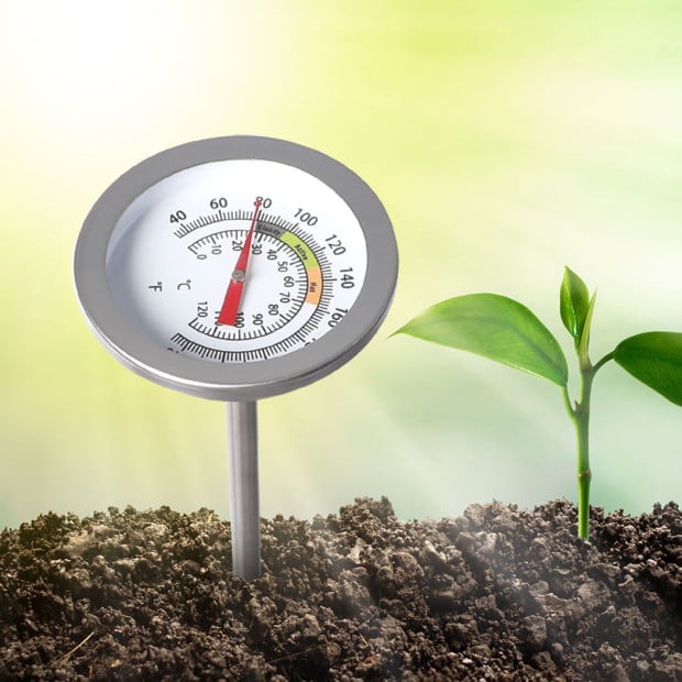 90cm Soil Thermometer Compost Garden Ground Stainless Steel 0-120deg Image 8