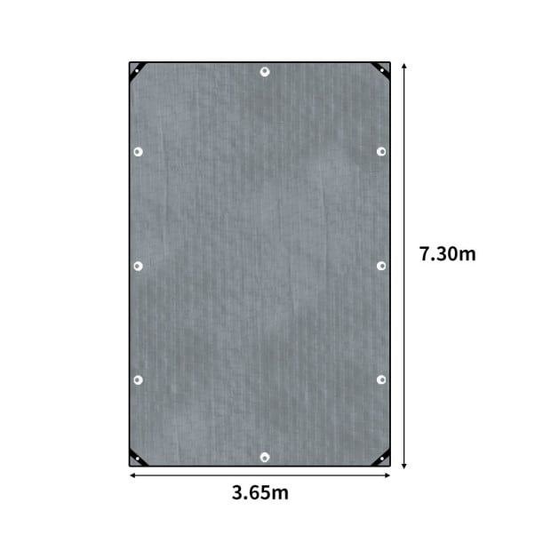 3.6X7.3M Poly Tarps 200gsm PE Tarpaulin Camping Cover UV Rot Proof Image 4