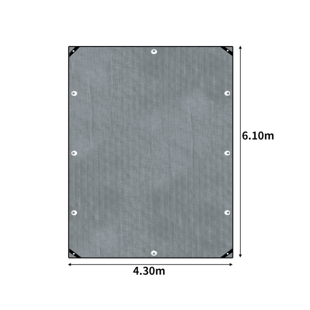 4.3x6.1M Poly Tarps 200gsm PE Tarpaulin Camping Cover UV Proof Image 5