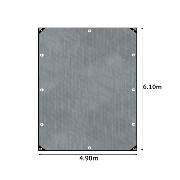 4.9x6.1M Heavy Duty Poly Tarps 200gsm PE Tarpaulin Camping UV Cover Image 4