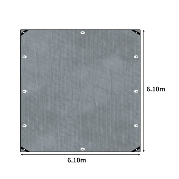 6.1 x 6.1m Heavy Duty Poly Tarps 200gsm PE Tarpaulin Camping UV Cover Image 4