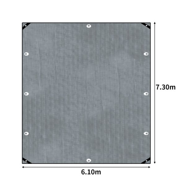 6.1x7.3M Heavy Duty Tarps 200gsm PE Tarpaulin Camping Cover UV Image 4