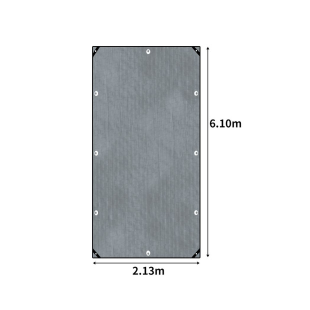 2.1 x 6.1m Heavy Duty Poly Tarps 200gsm PE Tarpaulin Camping UV Cover Image 4