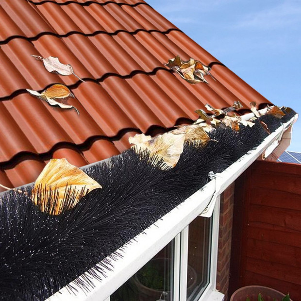 24 Pieces Of 100mm X 1m Length Gutter Brush Guard Leaf Twigs
