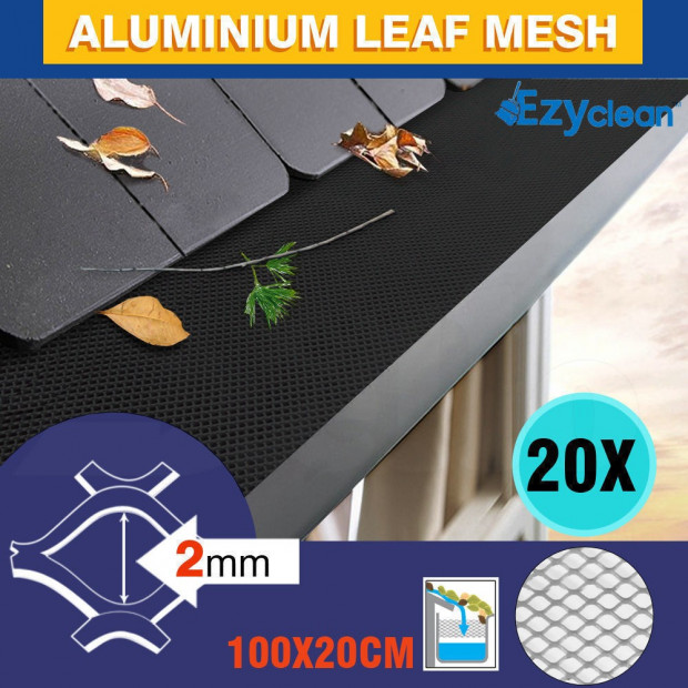 20pcs Aluminium Gutter Leaf Mesh Guard 100 X 20cm