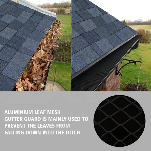 20pcs Aluminium Gutter Leaf Mesh Guard 100 X 20cm Image 3