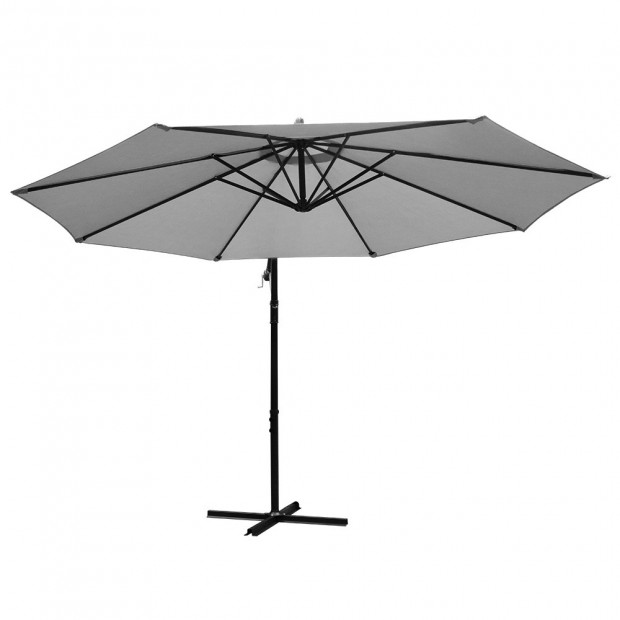 3M Outdoor Furniture Garden Umbrella Grey Image 2