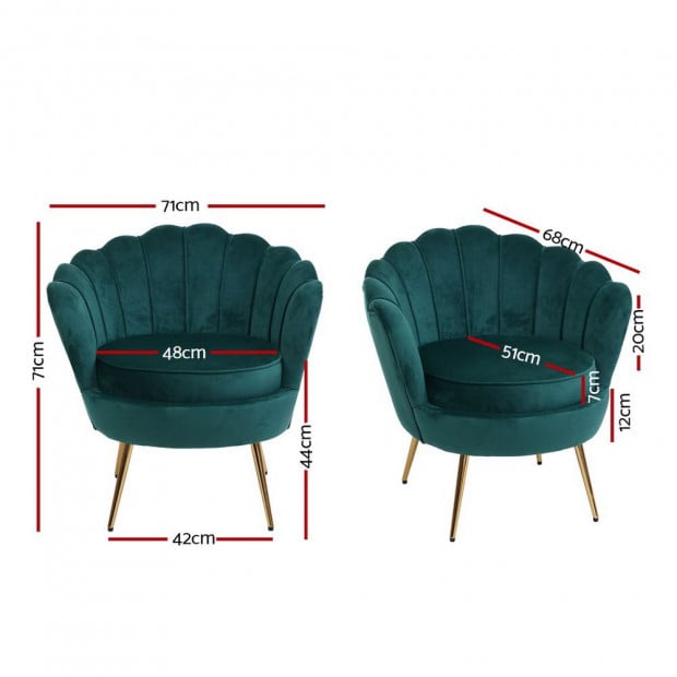 Armchair Lounge  Accent Armchairs Retro Lounge Accent  Single Sofa Image 2