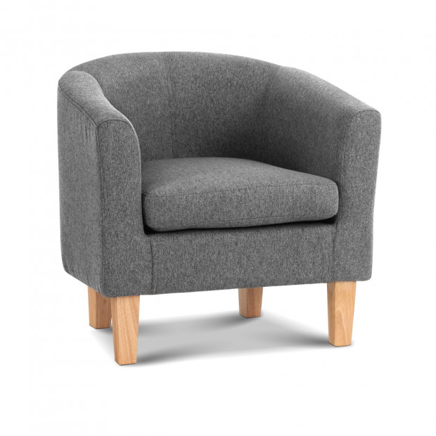 Abby Fabric Armchair - Grey Image 1