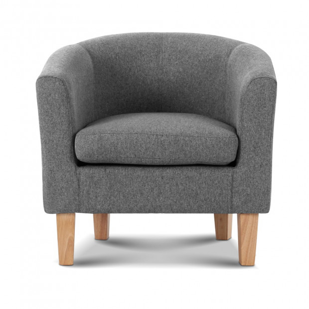 Abby Fabric Armchair - Grey Image 2
