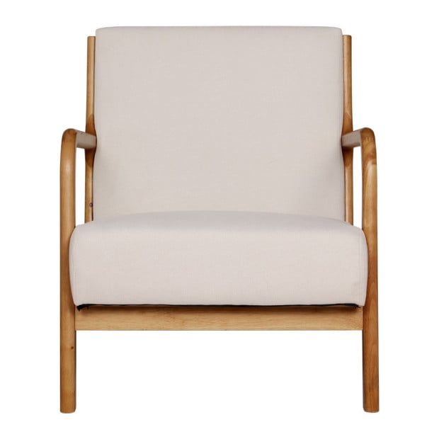 Armchair Lounge Chair Accent Armchairs Couch Sofa Bedroom Beige Wood Image 3