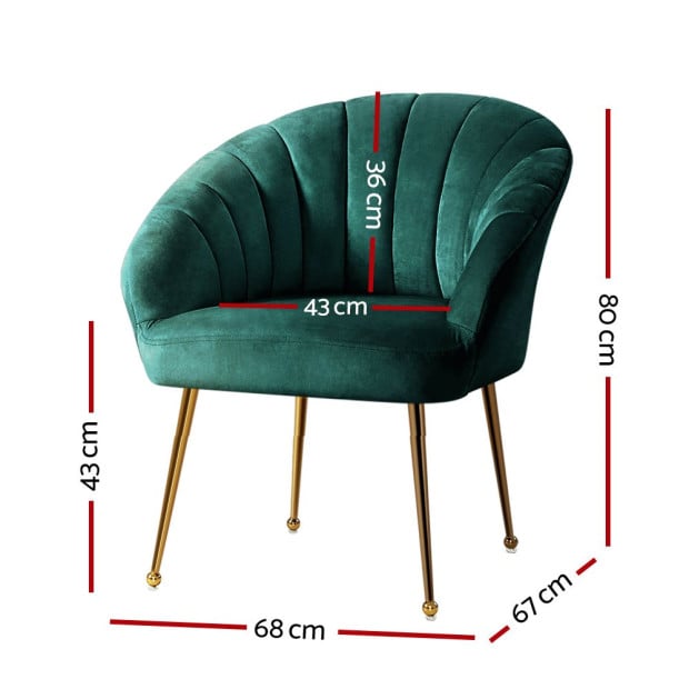 Armchair Lounge Chair Accent Armchairs Chairs Velvet Sofa Green Couch Image 2