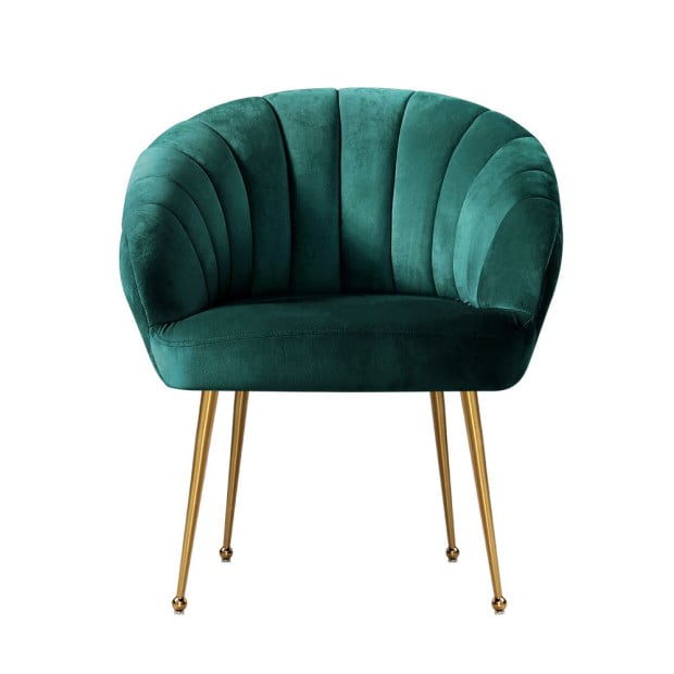 Armchair Lounge Chair Accent Armchairs Chairs Velvet Sofa Green Couch Image 3