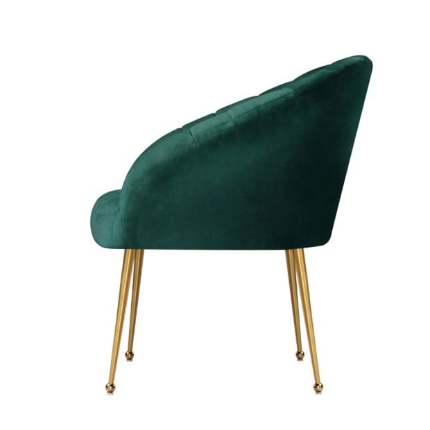 Armchair Lounge Chair Accent Armchairs Chairs Velvet Sofa Green Couch Image 4