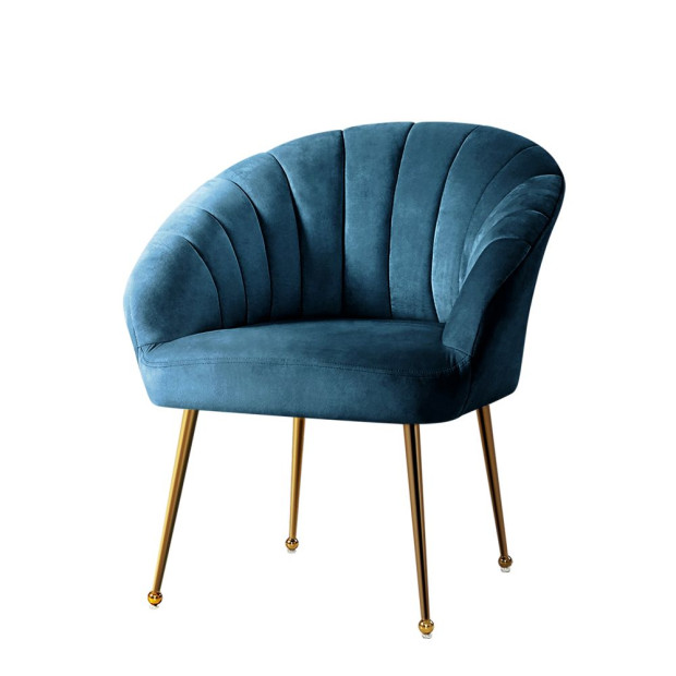 Armchair Lounge Chair Armchairs Accent Chairs Navy Blue Velvet Sofa