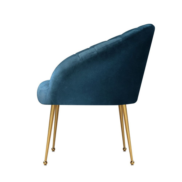 Armchair Lounge Chair Armchairs Accent Chairs Navy Blue Velvet Sofa Image 4