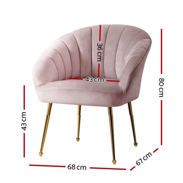 Armchair Lounge Chair Armchairs Accent Chairs Velvet Sofa Pink Couch Image 2