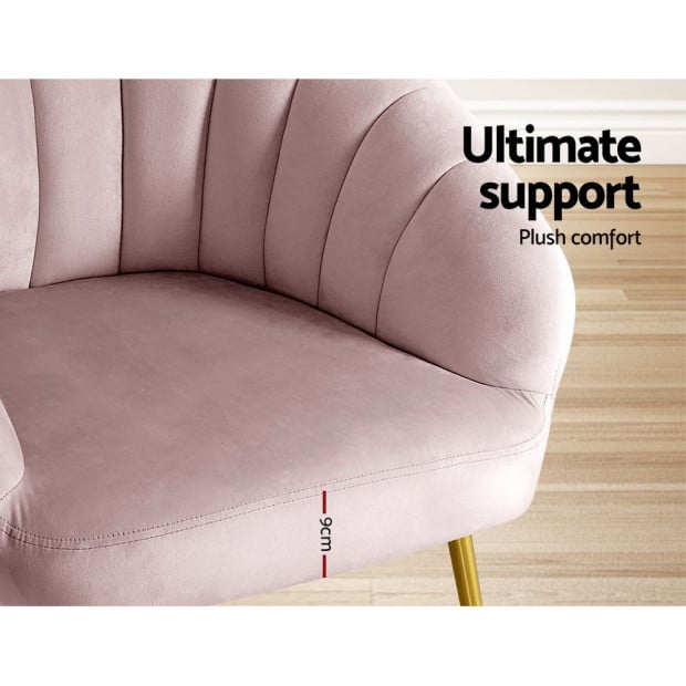 Armchair Lounge Chair Armchairs Accent Chairs Velvet Sofa Pink Couch Image 6