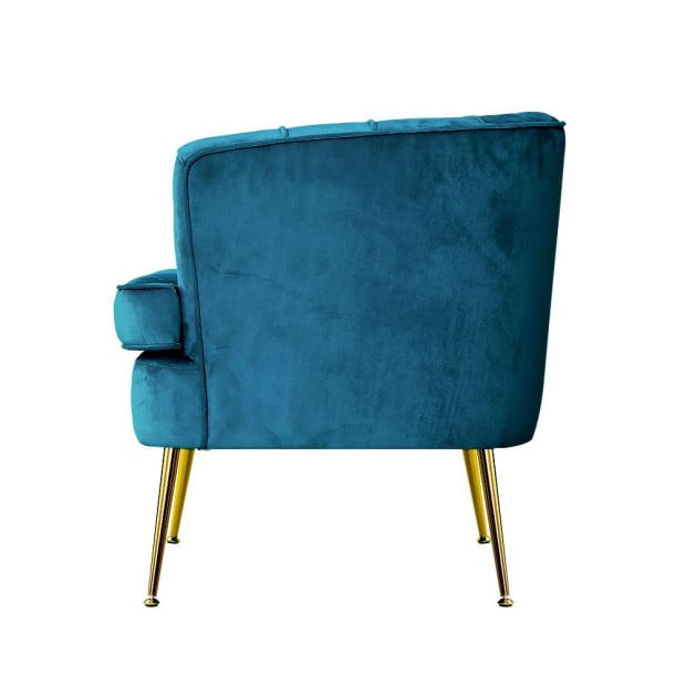 Armchair Lounge Chair Accent Armchairs Sofa Chairs Velvet Navy Blue Image 4