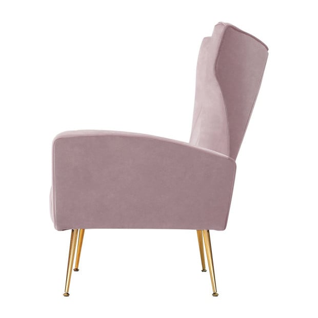 Armchair Lounge Chair Accent Armchairs Chairs Velvet Sofa Pink Seat Image 4