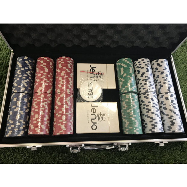 Jenjo Poker Sets With Premium Plastic Playing Cards Image 3