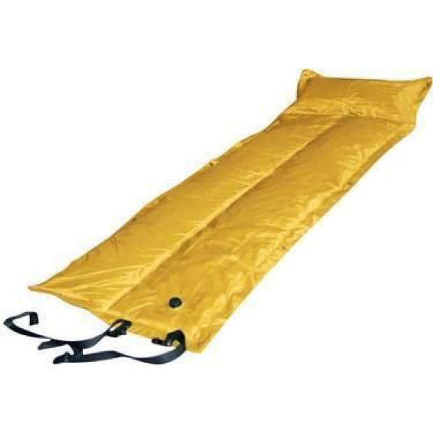 Trailblazer SelfInflatable Foldable Air Mattress With Pillow YELLOW