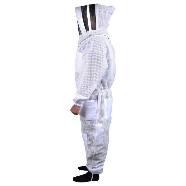 Beekeeping Full Suit 3 Layer Mesh Ultra Cool Ventilated Hoodie Veil Protective Gear Size M Image 2