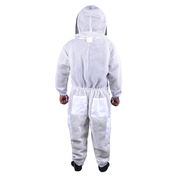 Beekeeping Full Suit 3 Layer Mesh Ultra Cool Ventilated Hoodie Veil Protective Gear Size M Image 3
