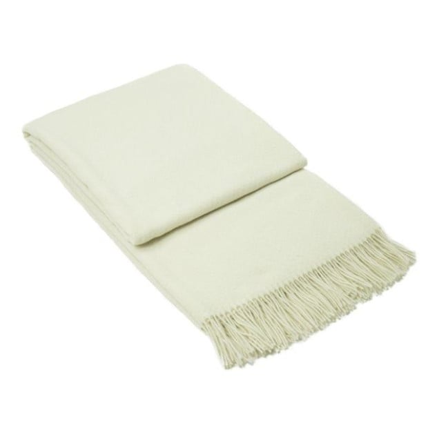 Throw - Merino Wool/Cashmere - Ivory