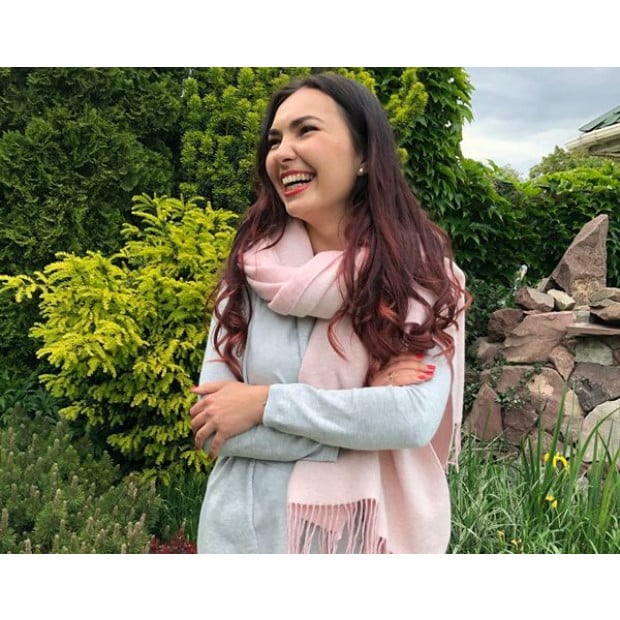 Scarf - Cashmere/Merino Wool Blend - Blush Image 2