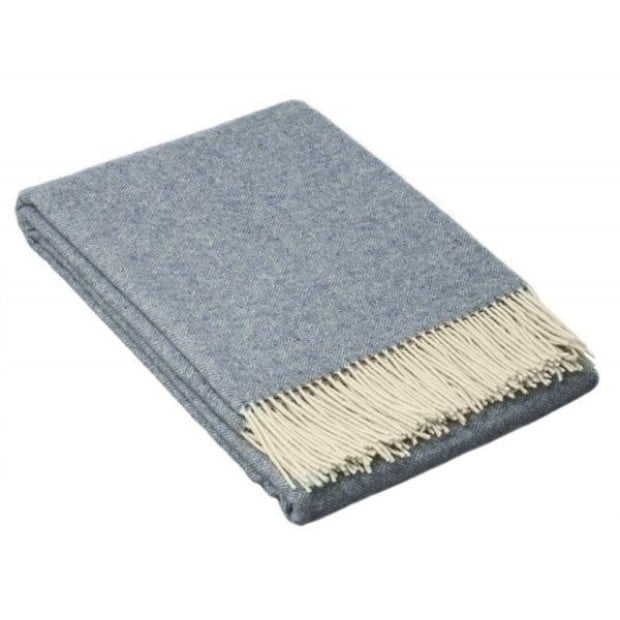 Hampton Throw - Merino Wool Blend - Blue