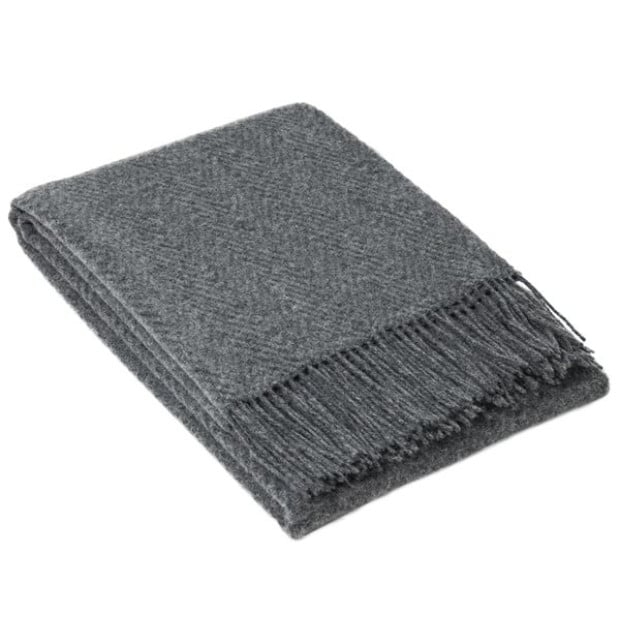 Hampton Throw - Merino Wool Blend - Slate